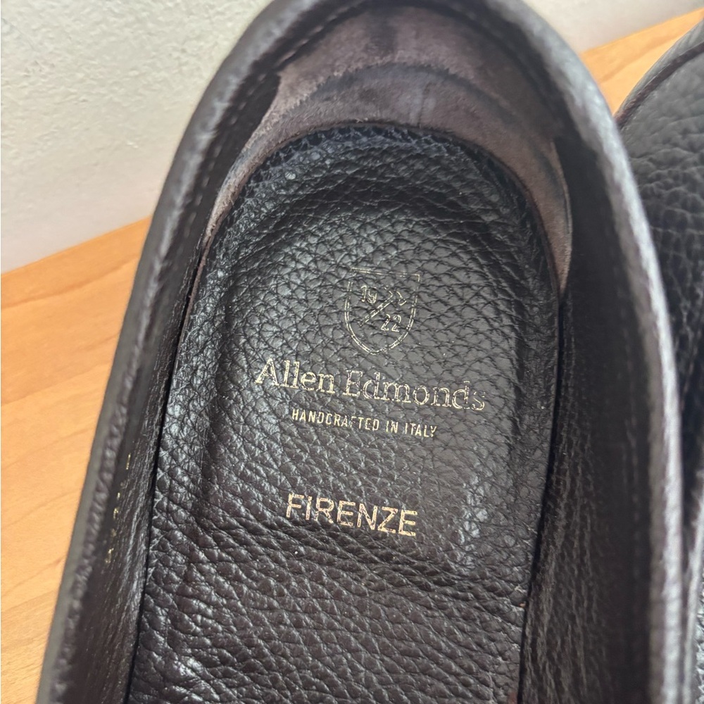 Allen Edmonds Black Leather Bit Loafers with Silver Hardware Sz 8.5 - Picture 4 of 6